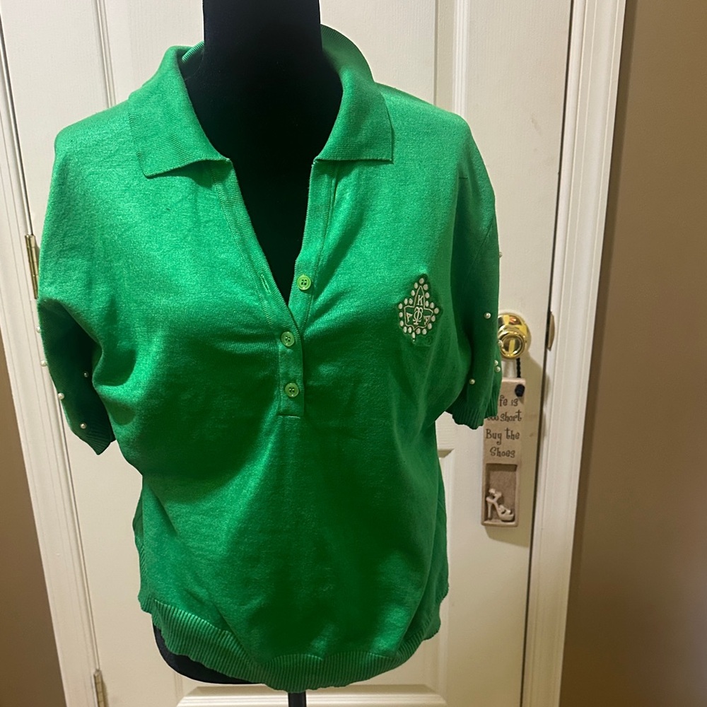 Kelly Green Sorority Polo Women's Top